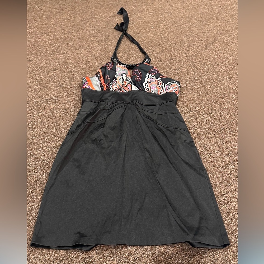 EUC My Michelle Rhinestone tie back neck Formal Cocktail Party DRESS Sz L